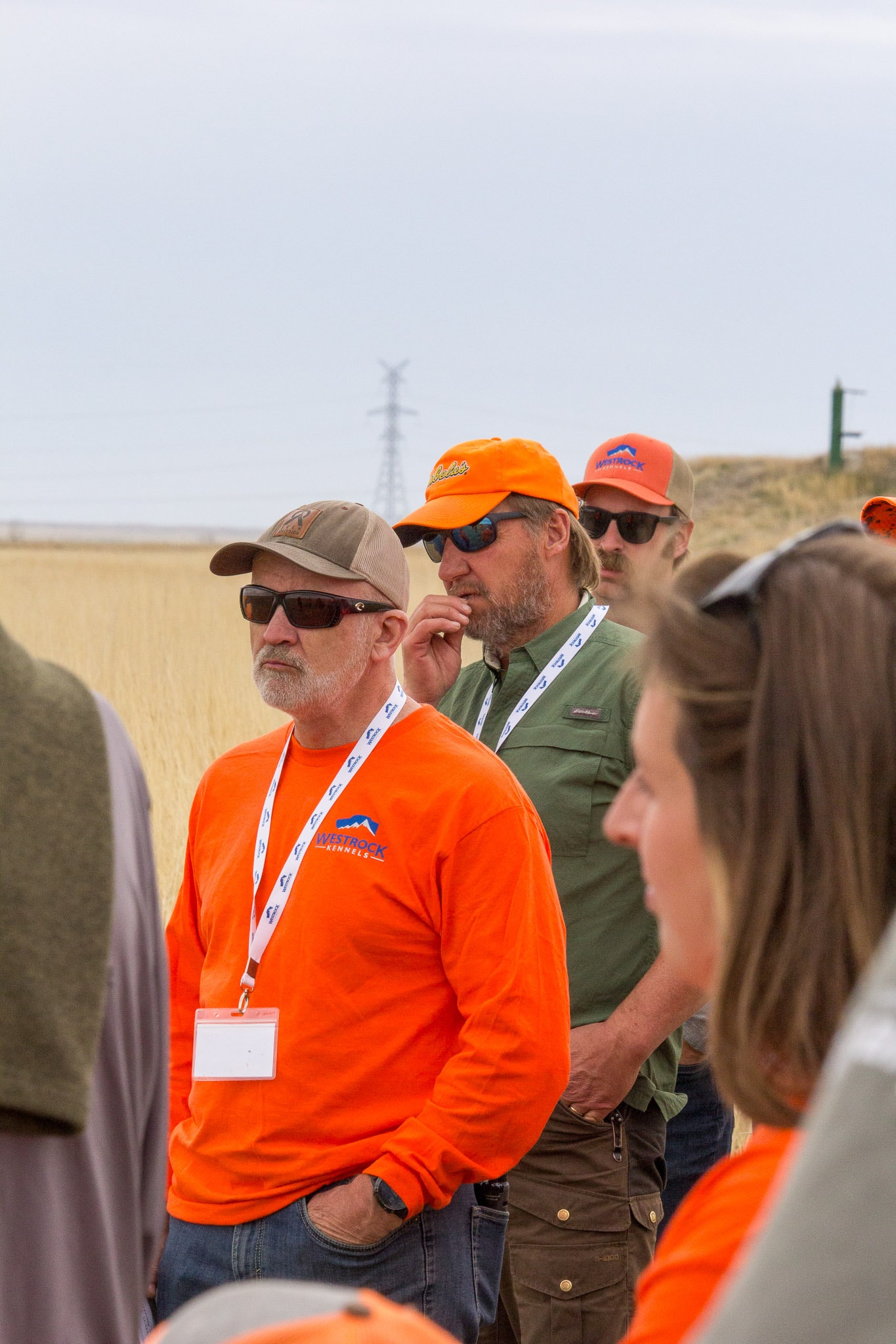 Westrock Kennels team member observing a NAVHDA field event